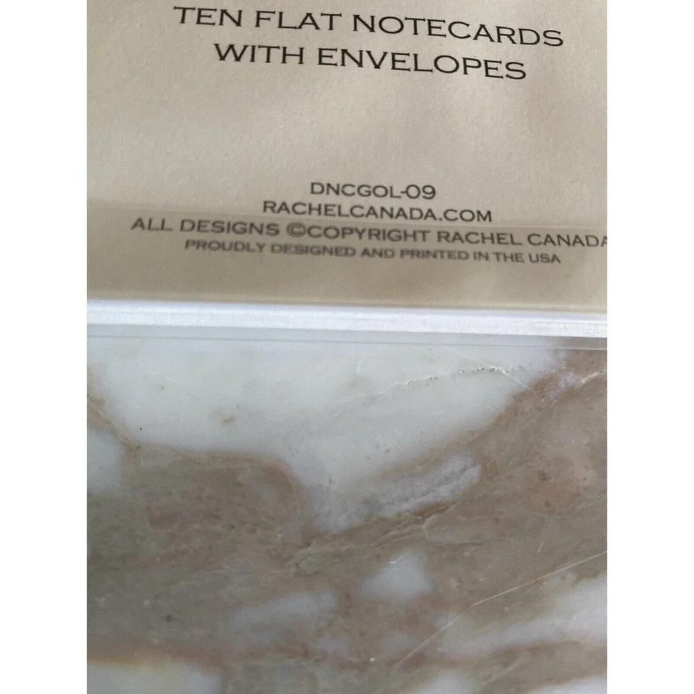 Rachel Canada Artist Notecards Cream Golden Retriever Dog 10pk USA Made